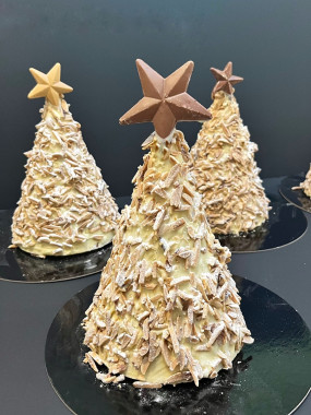 Maxi sapin de Noël chocolat blanc Amandes