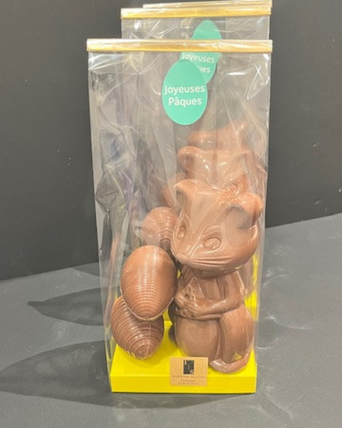 Pack Souris chocolat au lait + 2 œufs striés