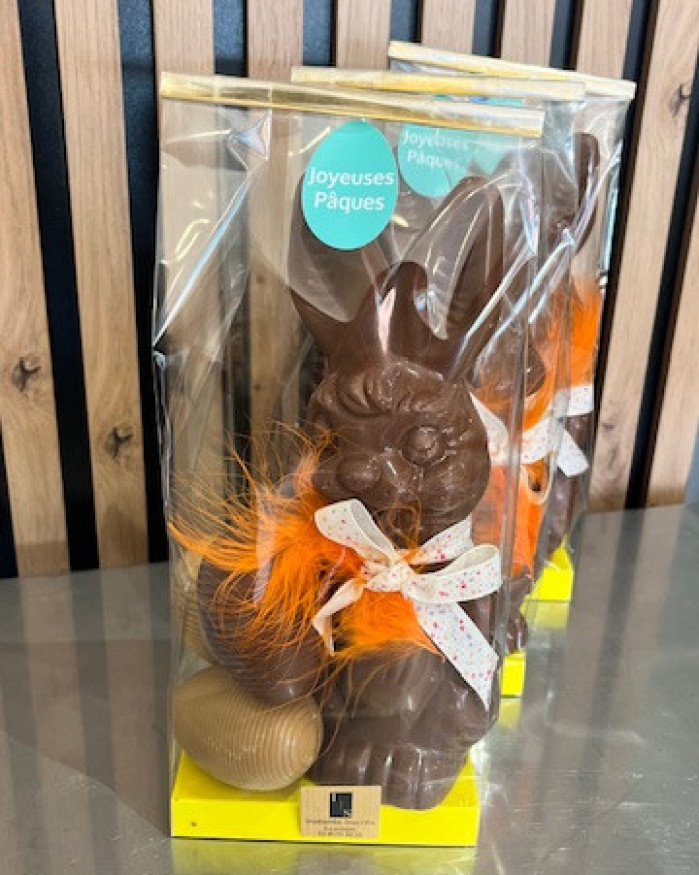 Pack Bunny chocolat au lait + 3 œufs striés