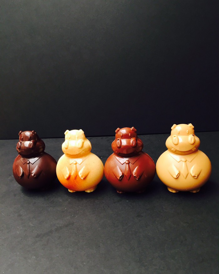 Hippopotame chocolat noir