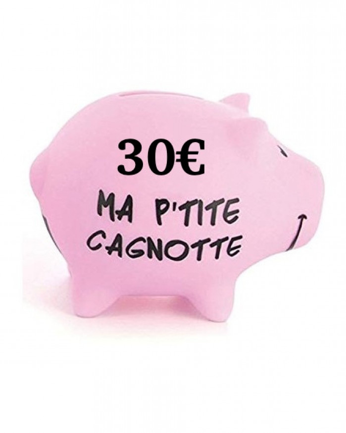 Cagnotte 30€ utilisable en ligne et en magasin